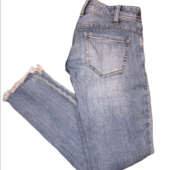 Free People size 24 distressed blue jeans - Picture 4 of 10